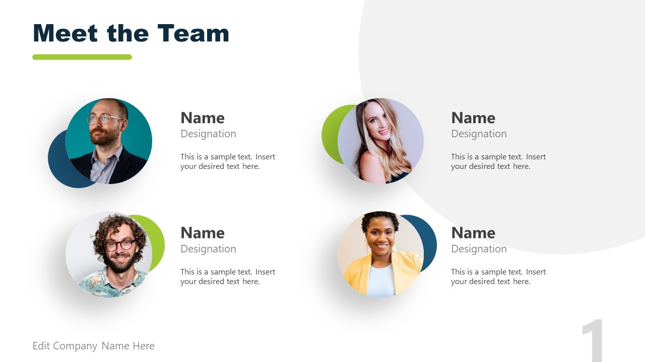 how to introduce team members in presentation example